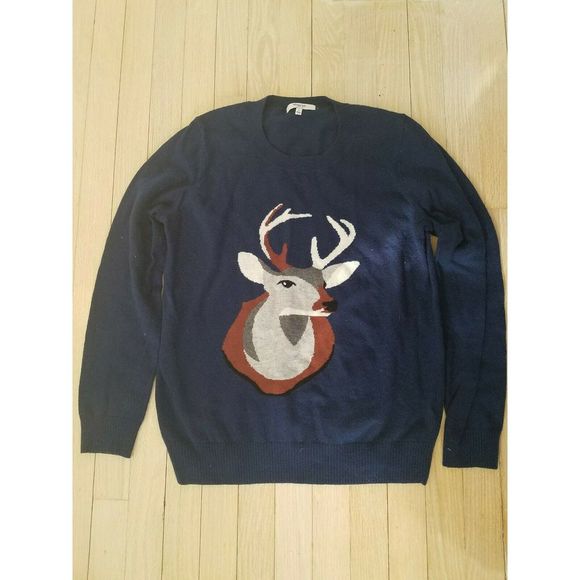 Madewell Sweaters - Madewell Cotton / Wool Blend Deer Sweater
